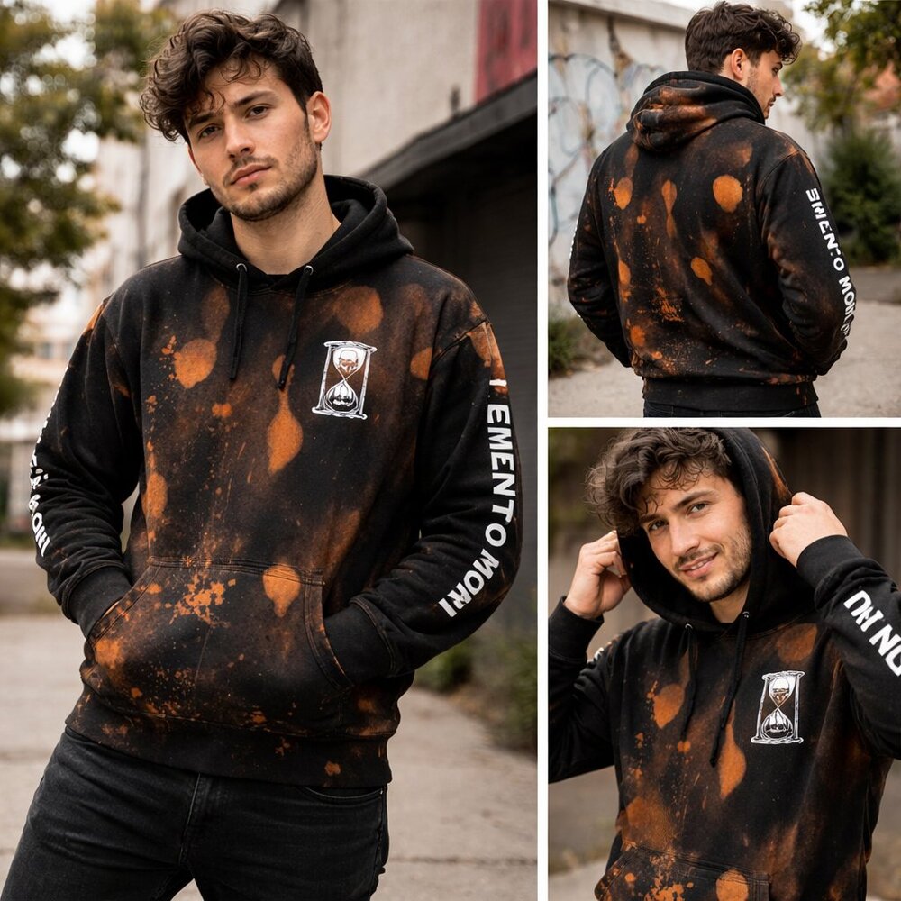 Unus Annus Hoodie Men Sz L Memento Mori Founders Hourglass Markiplier Official - Picture 1 of 9